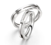 Platina trouwringen Meridiano 0,245ct