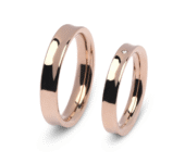 Rosewood gouden trouwringen Contura briljant 0,01ct