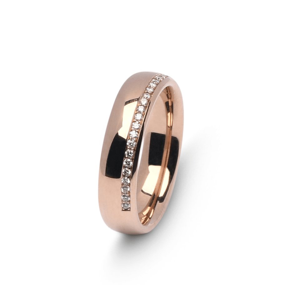 Rosewood gouden trouwringen briljanten 0,13ct