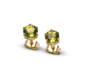 Set gouden geboortesteen oorhangers rond