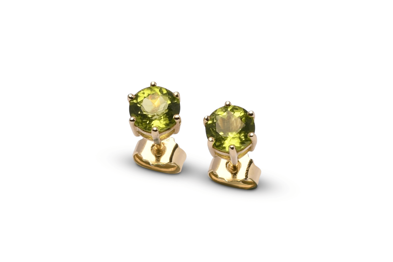 Set gouden geboortesteen oorhangers rond