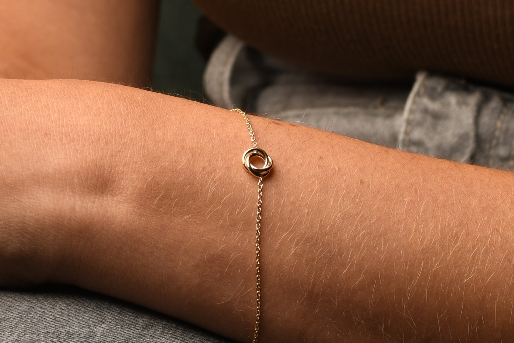 Gouden armband Woven