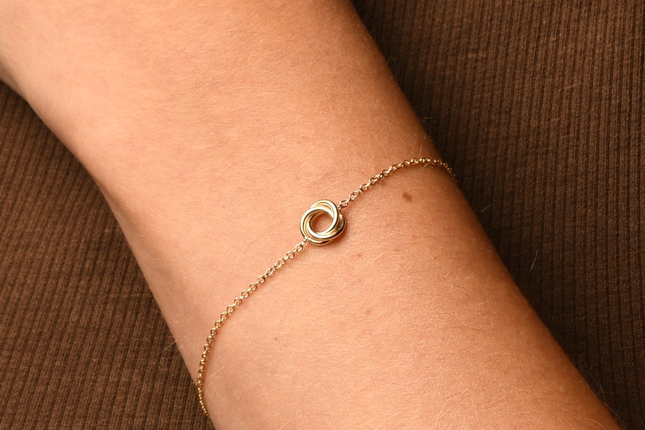 Gouden armband Woven