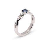Platina ring Infinity met saffier 0,25ct