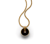 Geelgouden collier Flora