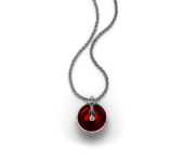 Platina collier Flora