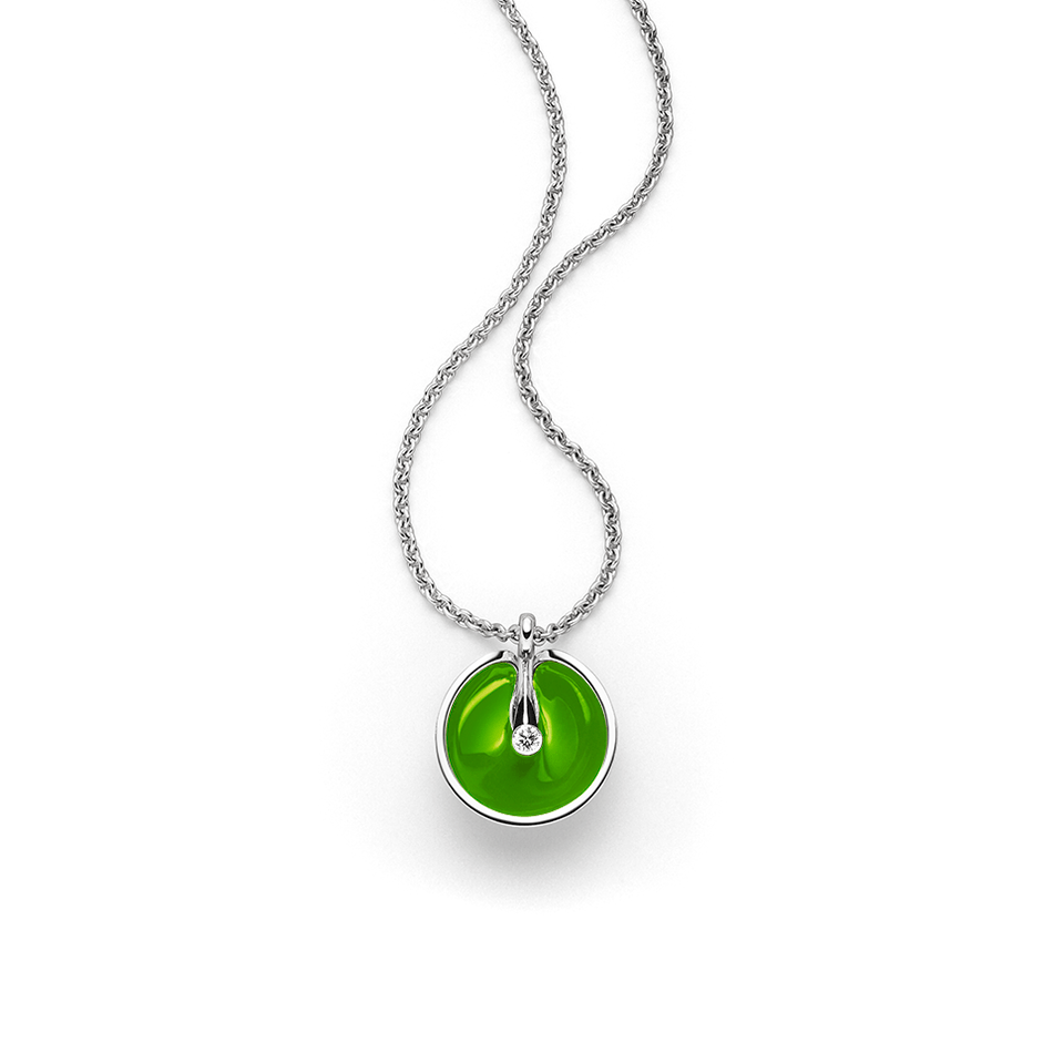 Platina collier Flora