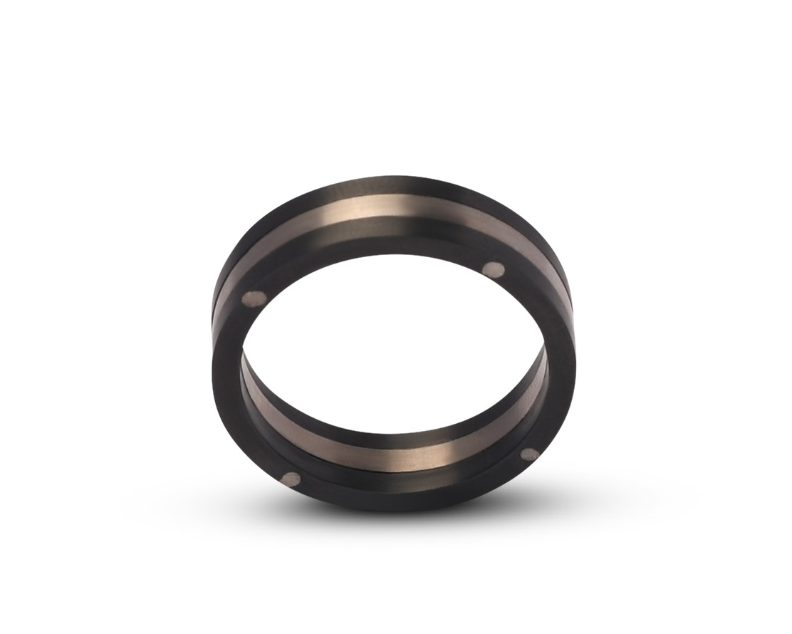 Herenring zirkonium met platina