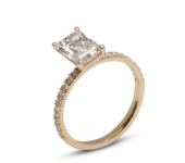 Gouden ring Elyndra radiant diamant 2ct