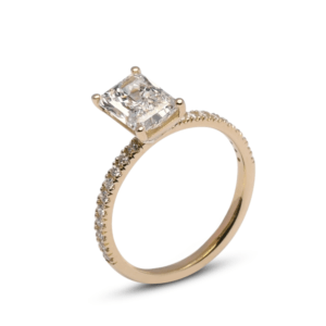 Gouden ring Elyndra radiant diamant 2ct