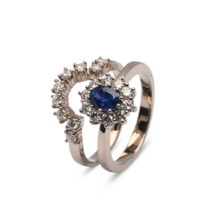 Witgouden Lady Di ringenset