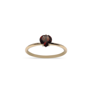 Gouden hart ring granaat