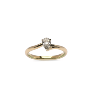 Gouden ring Fleur peer