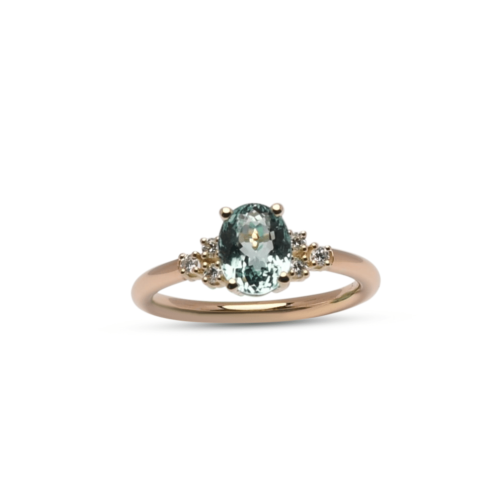 Gouden ring Rosa Paraiba toermalijn