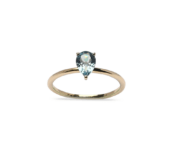Gouden ring aquamarijn