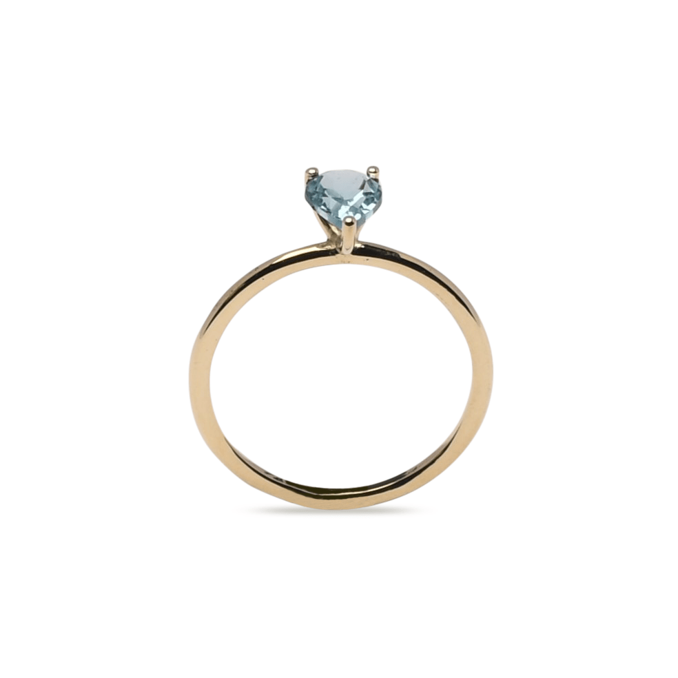 Gouden ring aquamarijn