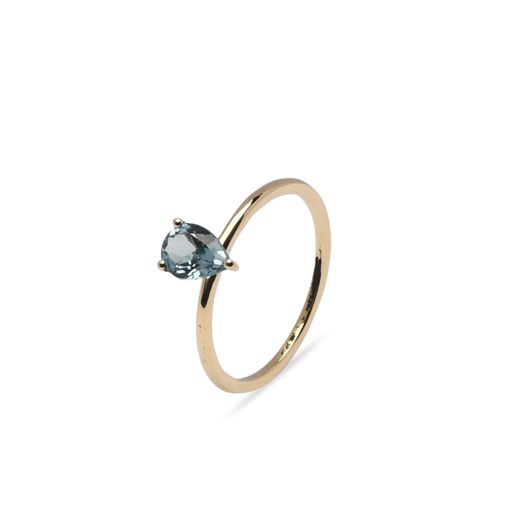 Gouden ring aquamarijn