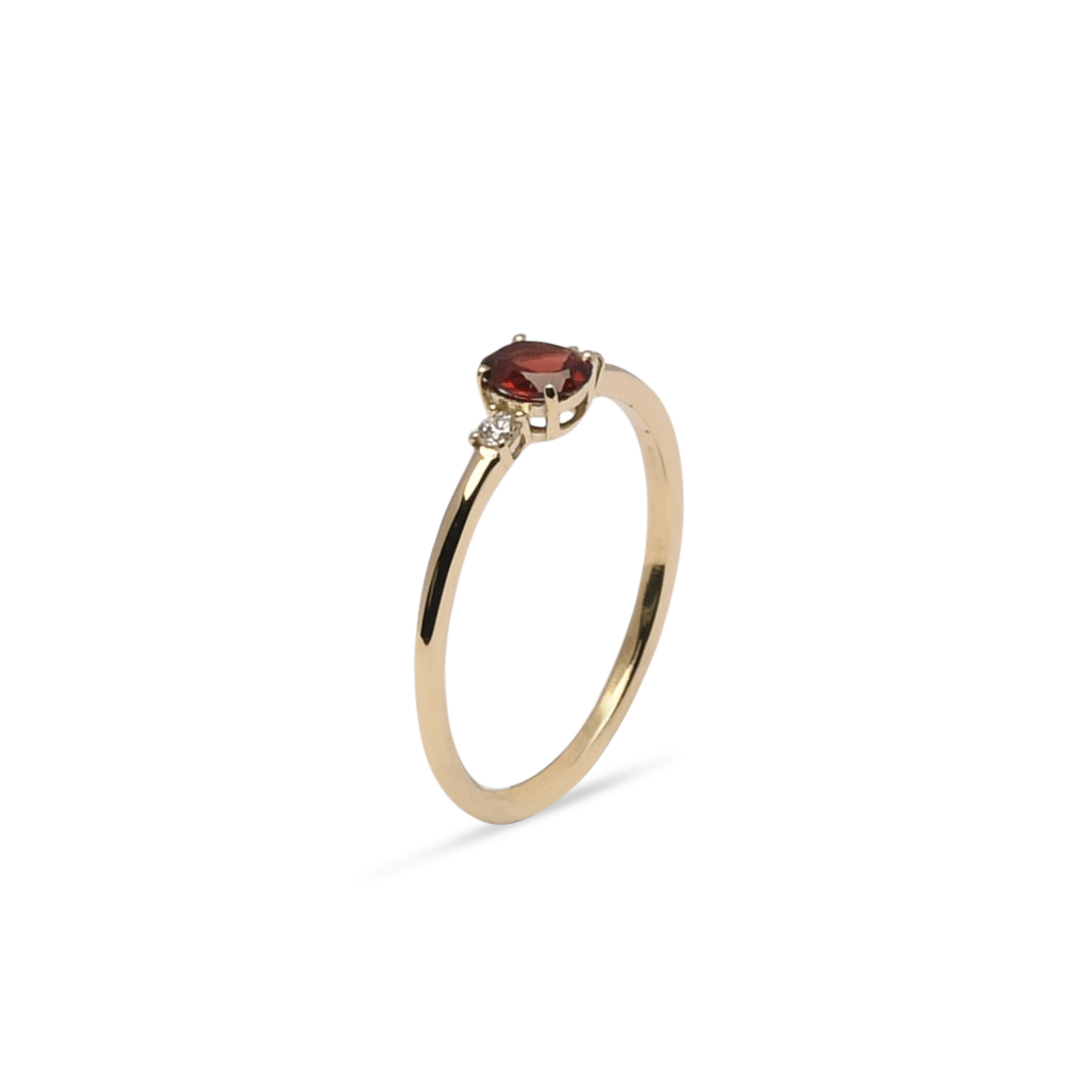 Gouden ring granaat