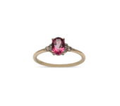 Gouden ring roze topaas