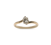 Gouden ring Fleur ovaal