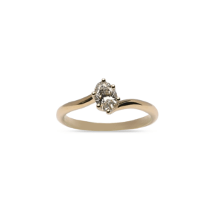 Gouden ring Fleur ovaal