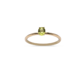 Gouden solitairering peridoot