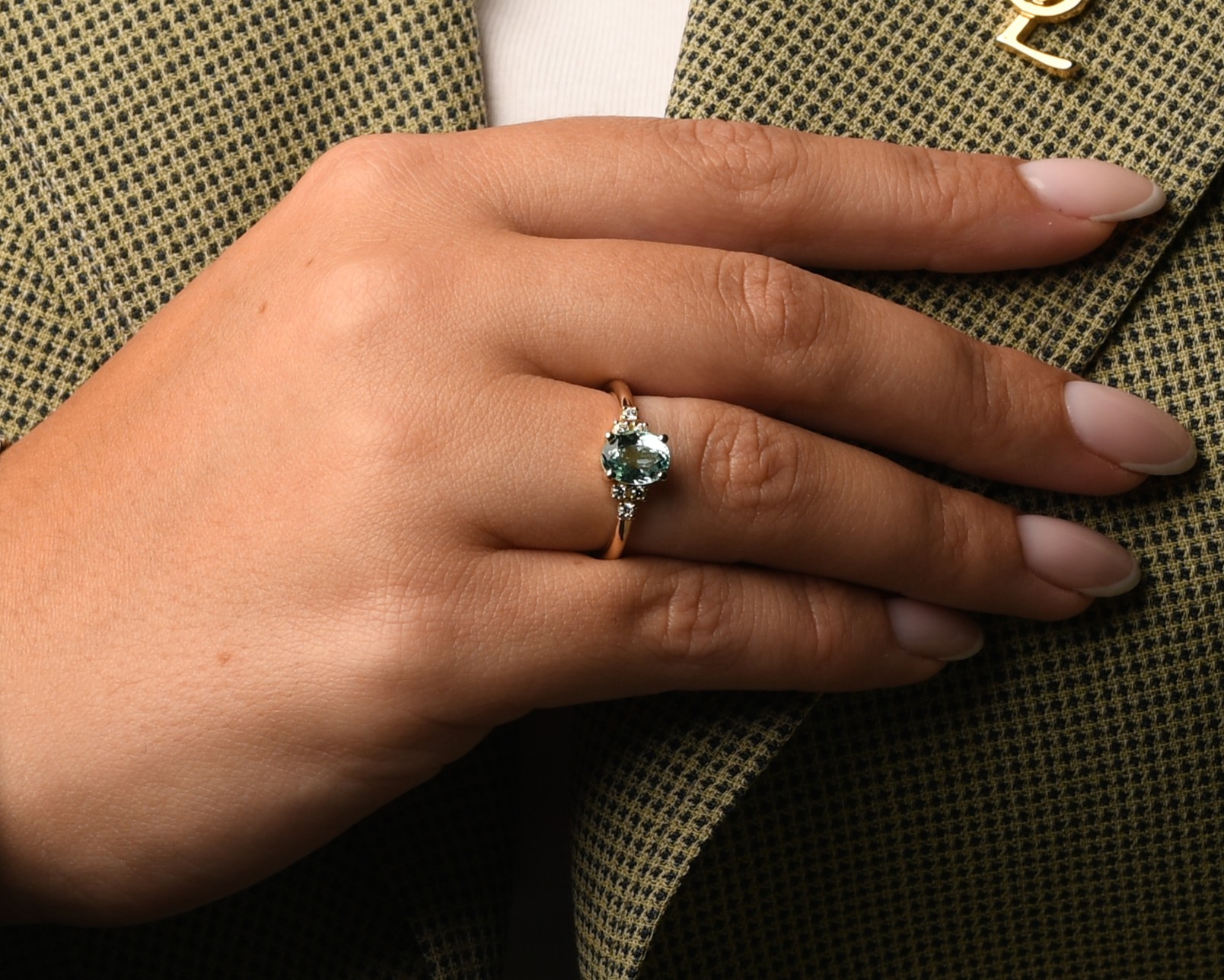 Gouden ring Rosa Paraiba toermalijn