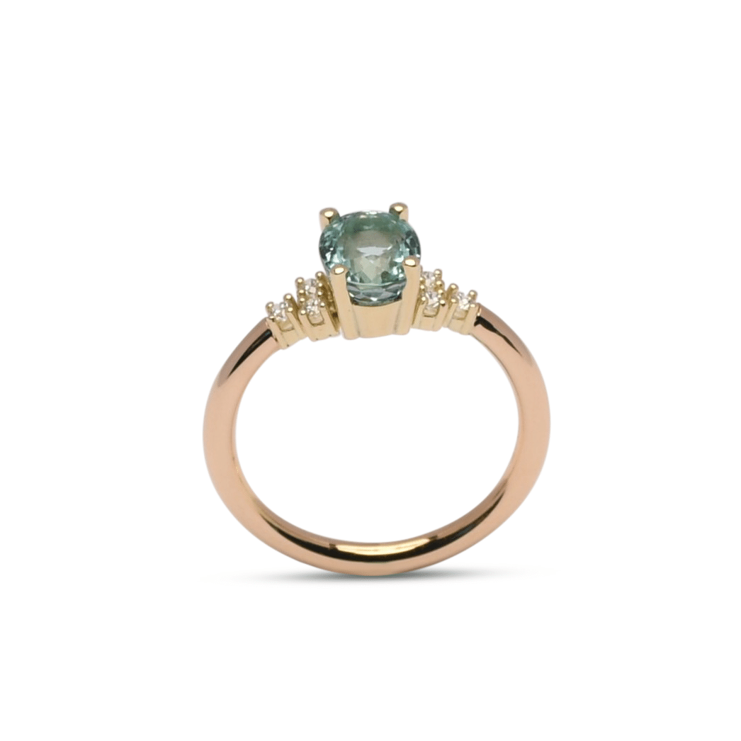 Gouden ring Rosa Paraiba toermalijn