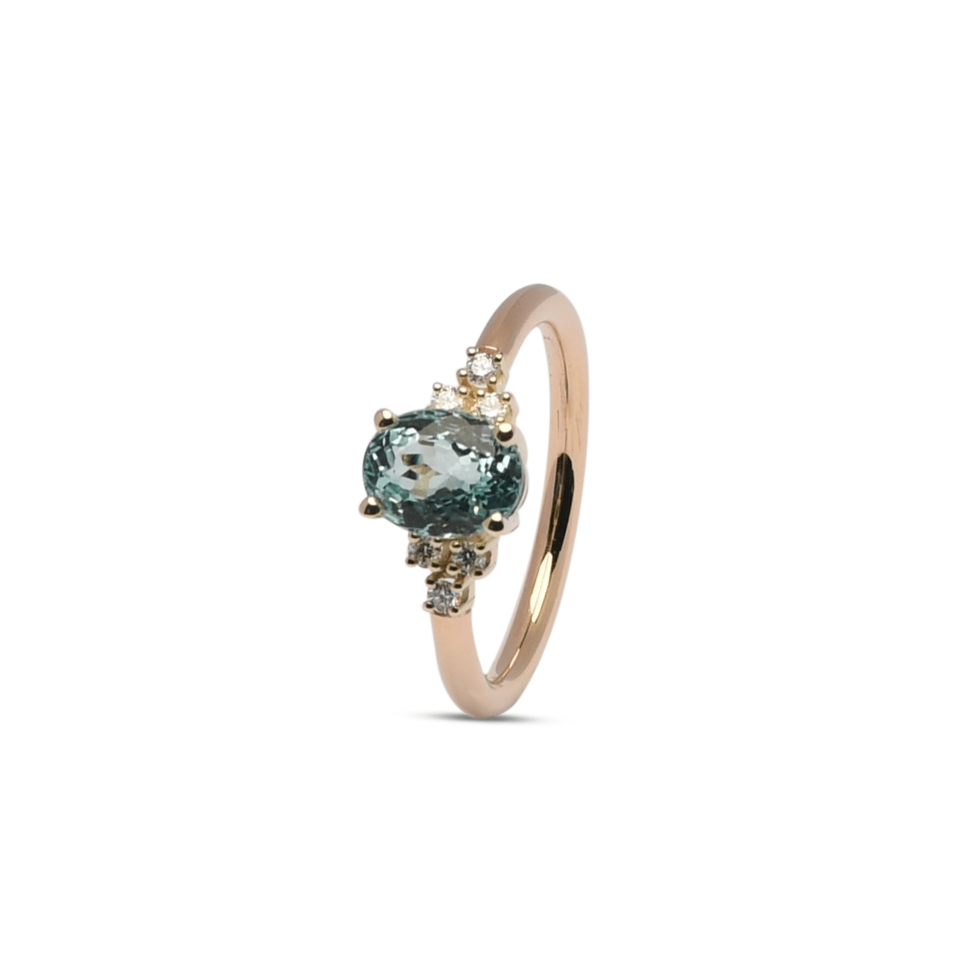 Gouden ring Rosa Paraiba toermalijn